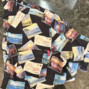 RSVLTS x Bob Ross Medium Postcard Button Down Short Sleeve